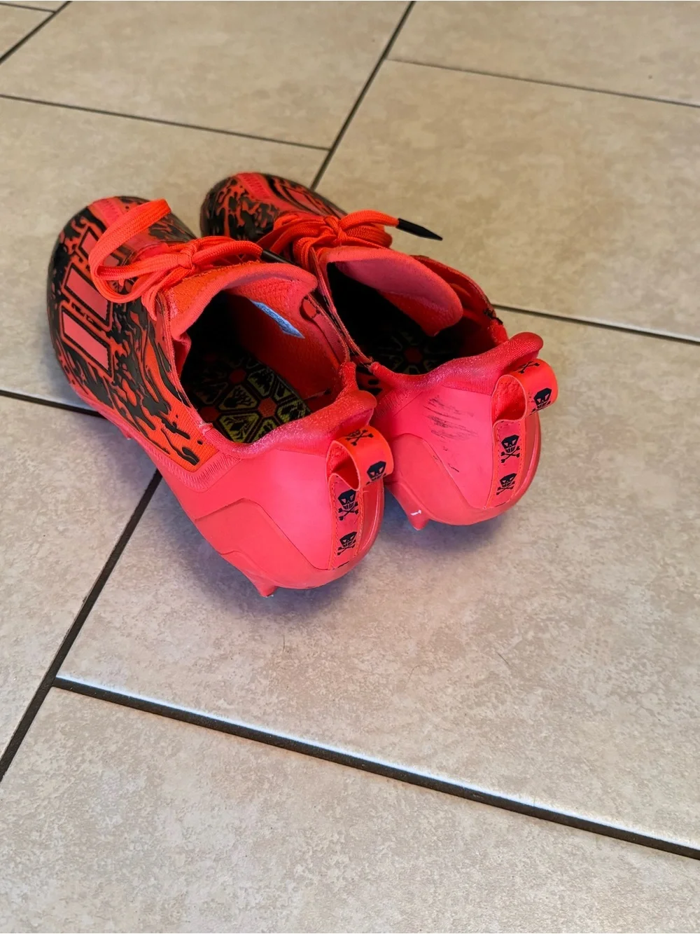 Adidas Adizero 12.0 Poison Red/Black Football/Soccer Cleats Men’s Size 10US
